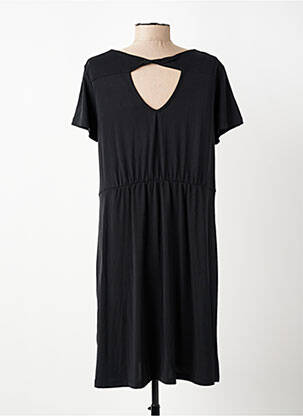 Rochie midi croială fluidă mâneci scurte negru ÉTYMOLOGIE femeie