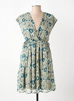 Rochie scurtă mâneci scurte mâneci scurte verde TIFFOSI femeie