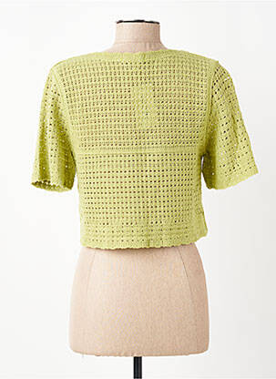 Vestă cu mâneci scurte croială cambrată verde ROSA FASHION femeie