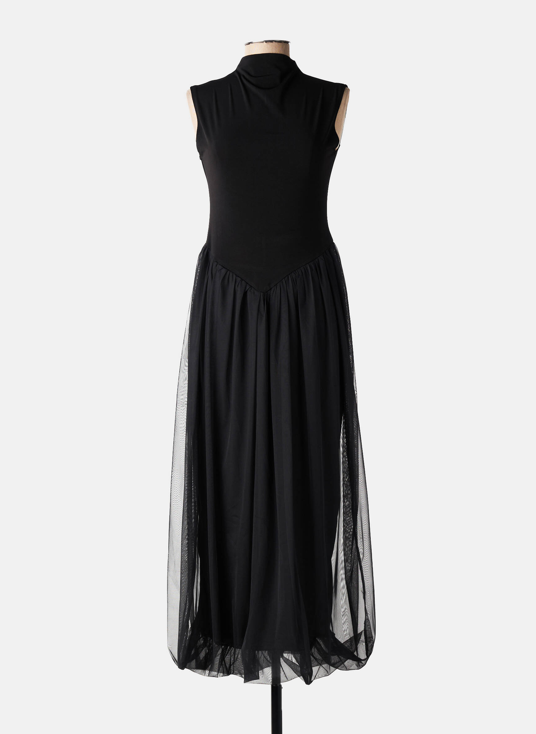 Rochie lungă fără mâneci fără mâneci negru J&H FASHION femeie