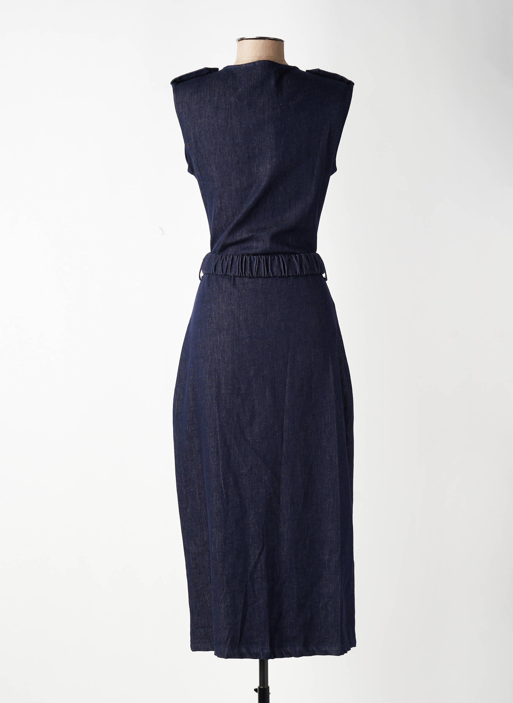 Rochie lungă fără mâneci fără mâneci albastru MOOYA femeie