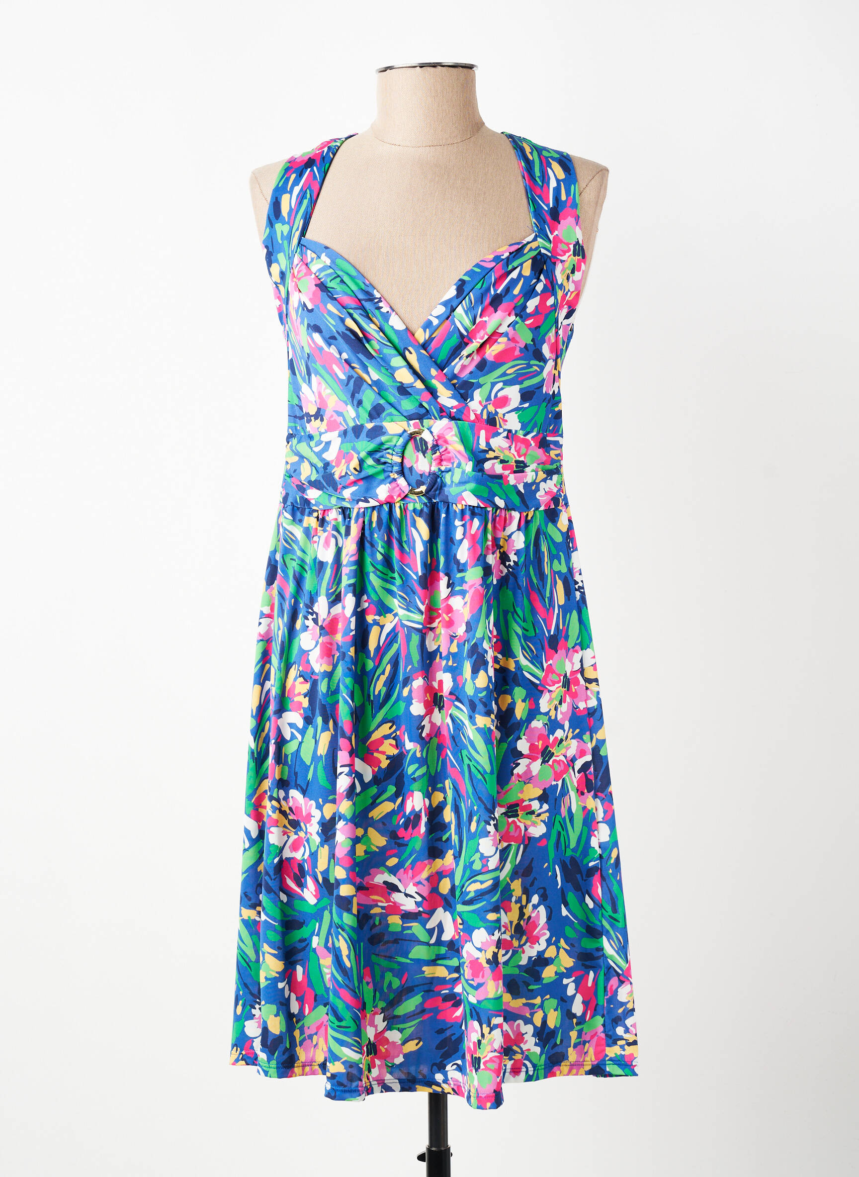 Rochie midi fără mâneci fără mâneci albastru MORGAN femeie