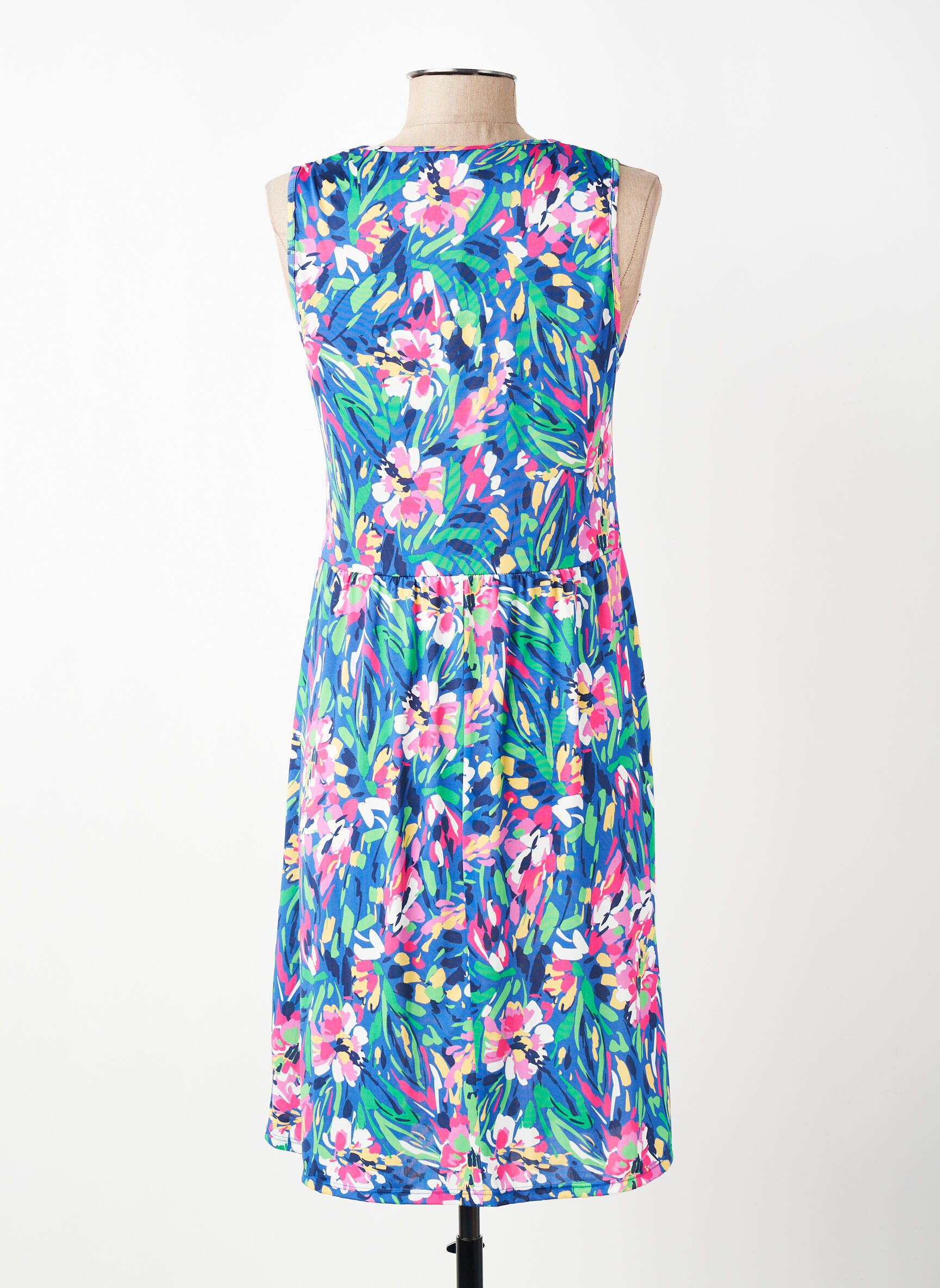 Rochie midi fără mâneci fără mâneci albastru MORGAN femeie