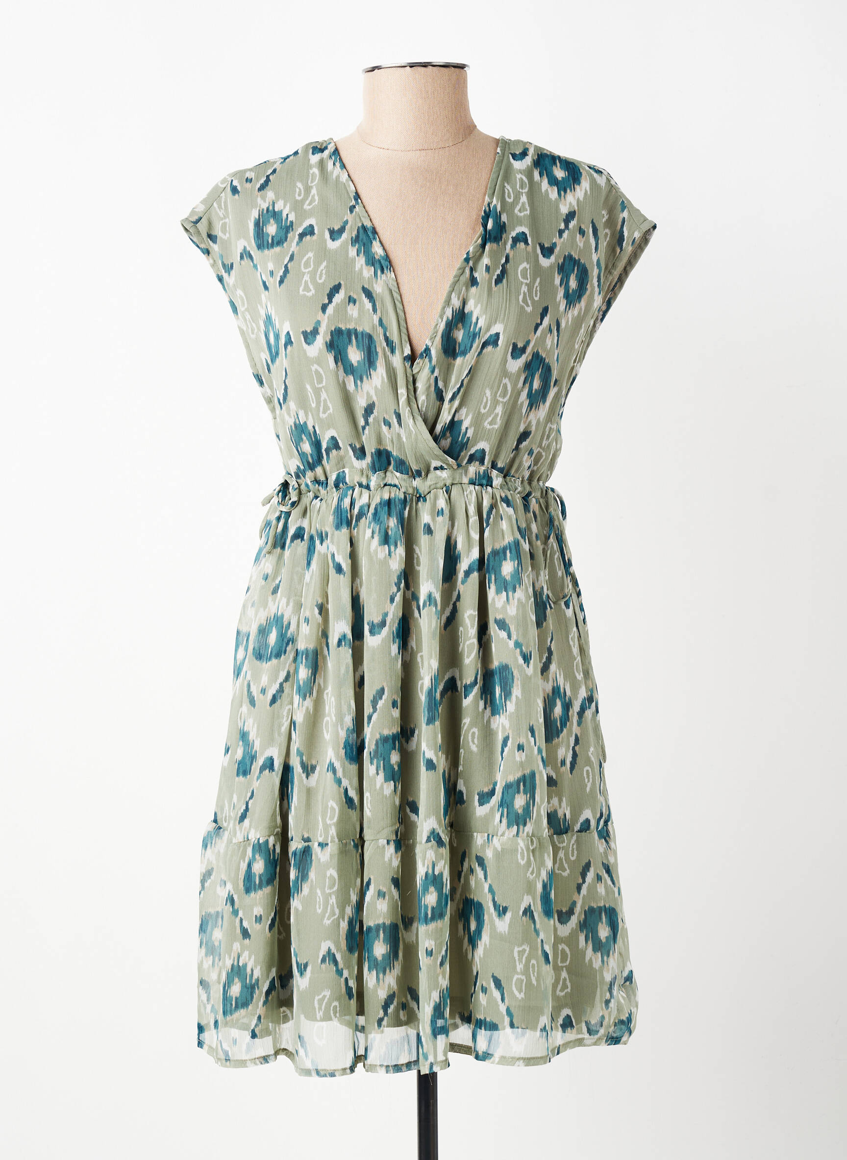 Rochie scurtă mâneci scurte mâneci scurte verde TIFFOSI femeie