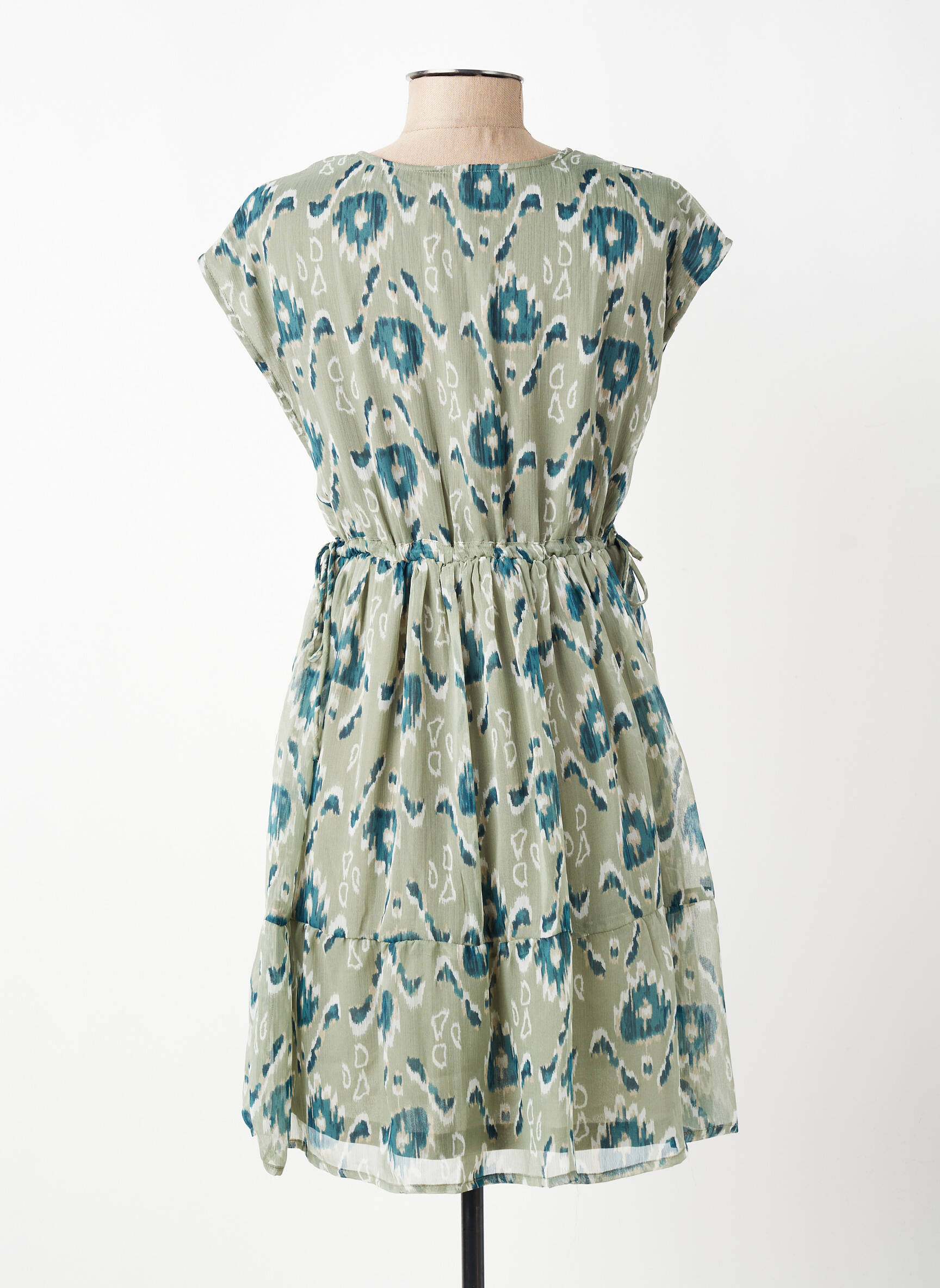 Rochie scurtă mâneci scurte mâneci scurte verde TIFFOSI femeie