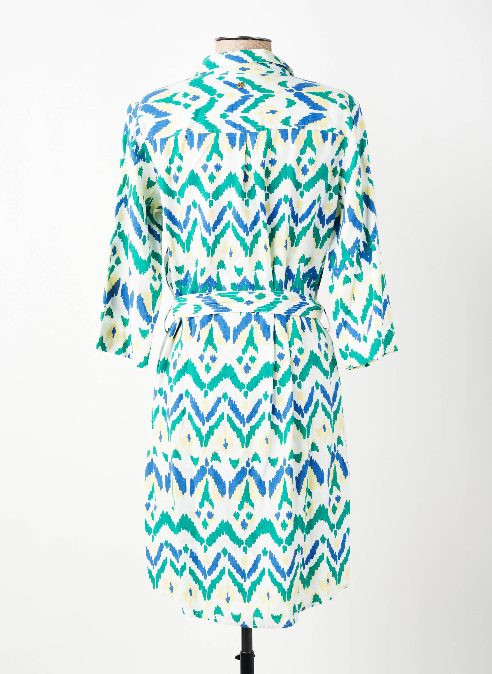 Rochie scurtă mâneci 3/4 mâneci 3/4 albastru ÉTYMOLOGIE femeie
