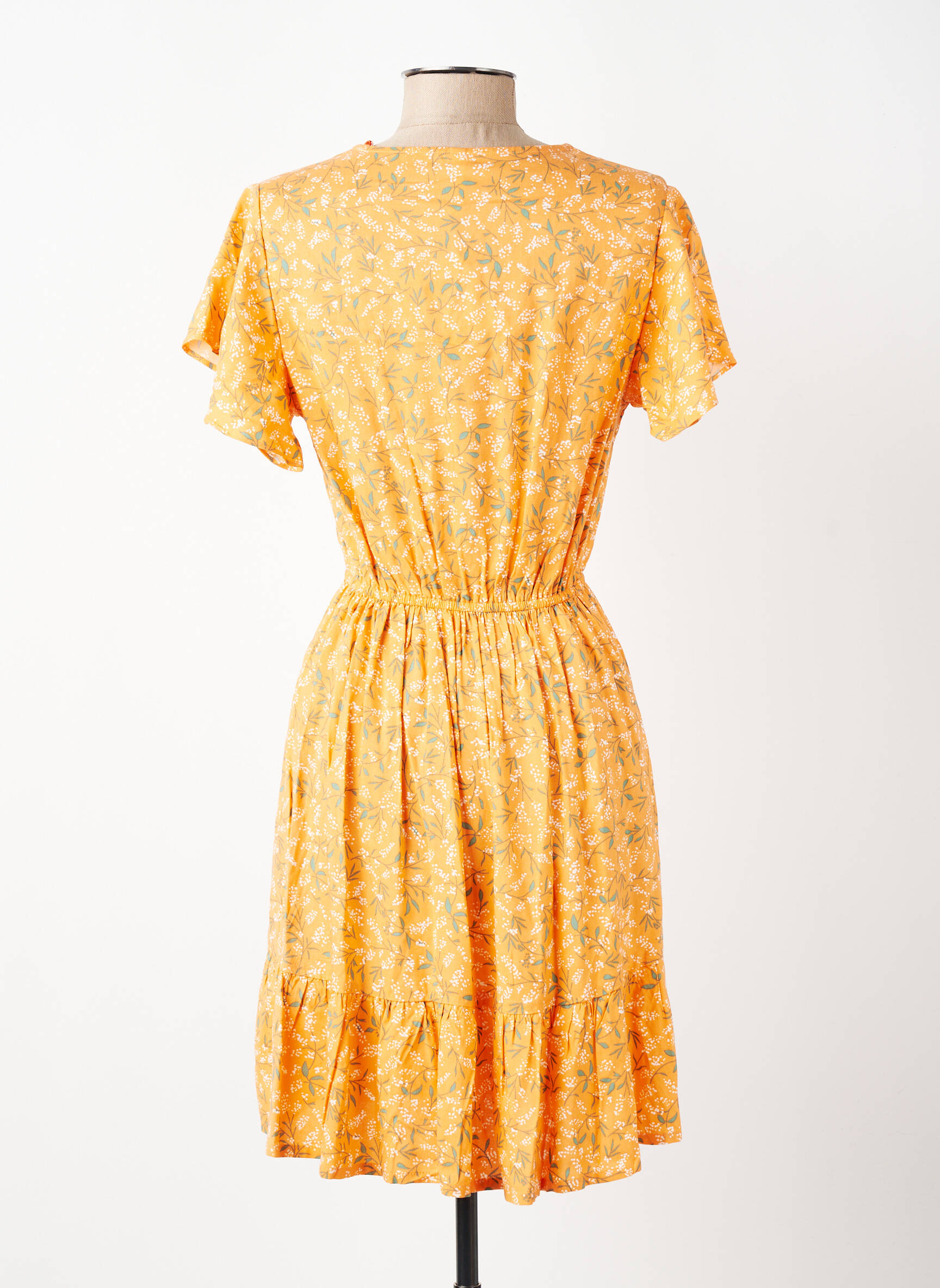 Rochie scurtă mâneci scurte mâneci scurte portocalie TIFFOSI femeie