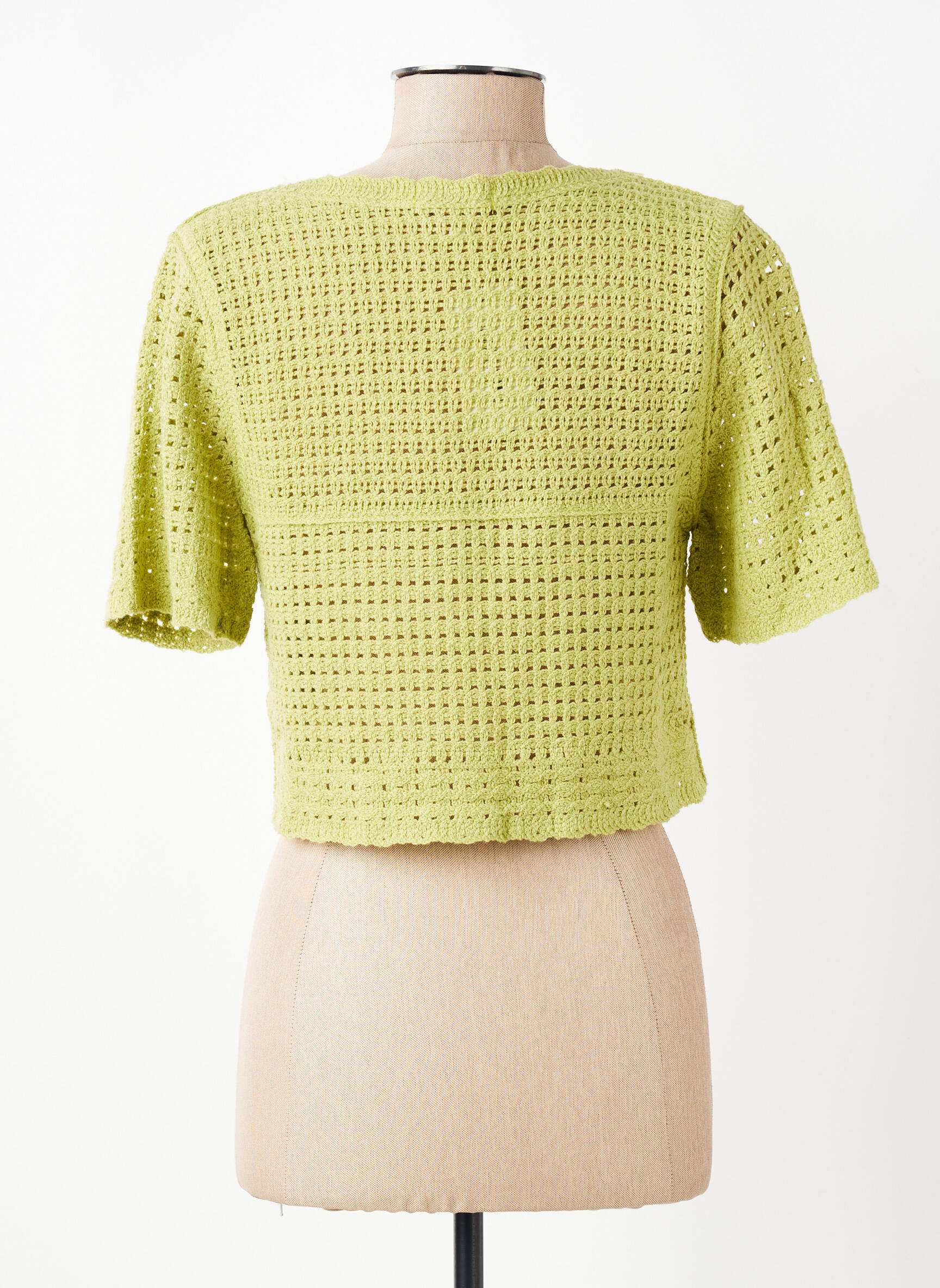 Vestă cu mâneci scurte croială cambrată verde ROSA FASHION femeie