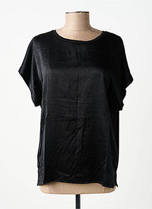 Top elasticitate mâneci scurte negru GARCIA femeie