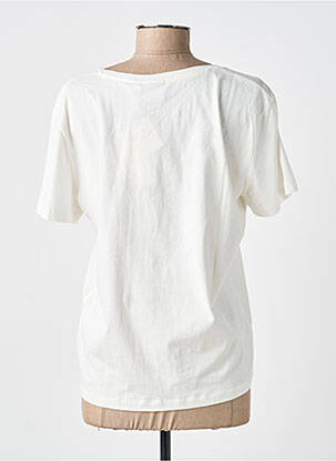 Tricou imprimeu fantezie mâneci scurte bej ICHI femeie