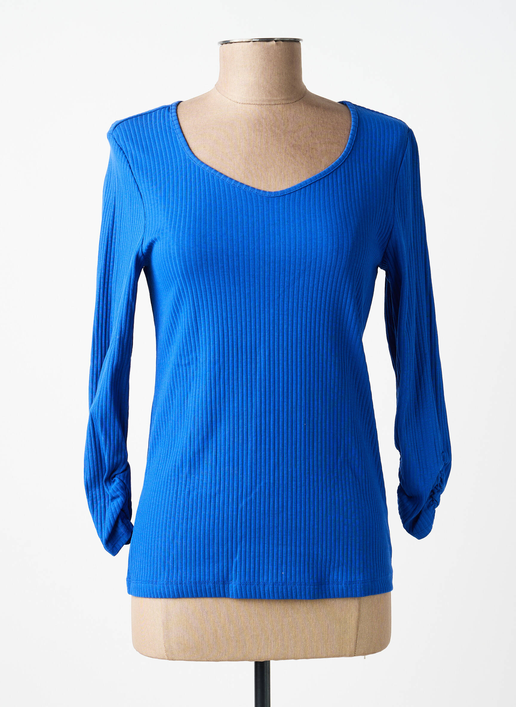 Tricou mâneci 3/4 mâneci 3/4 albastru STREET ONE femeie