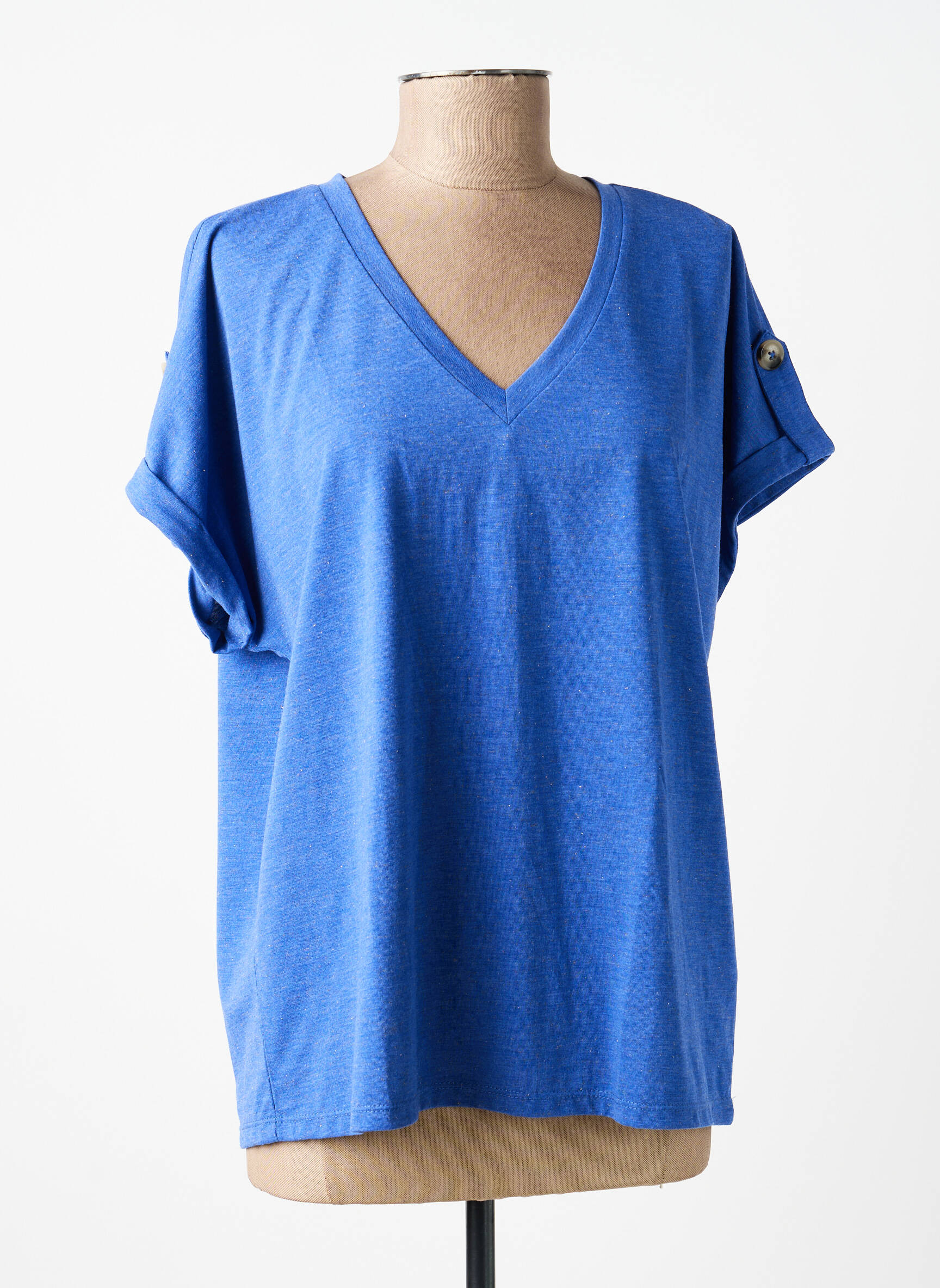 Tricou croială dreaptă fără mâneci albastru GARCIA femeie