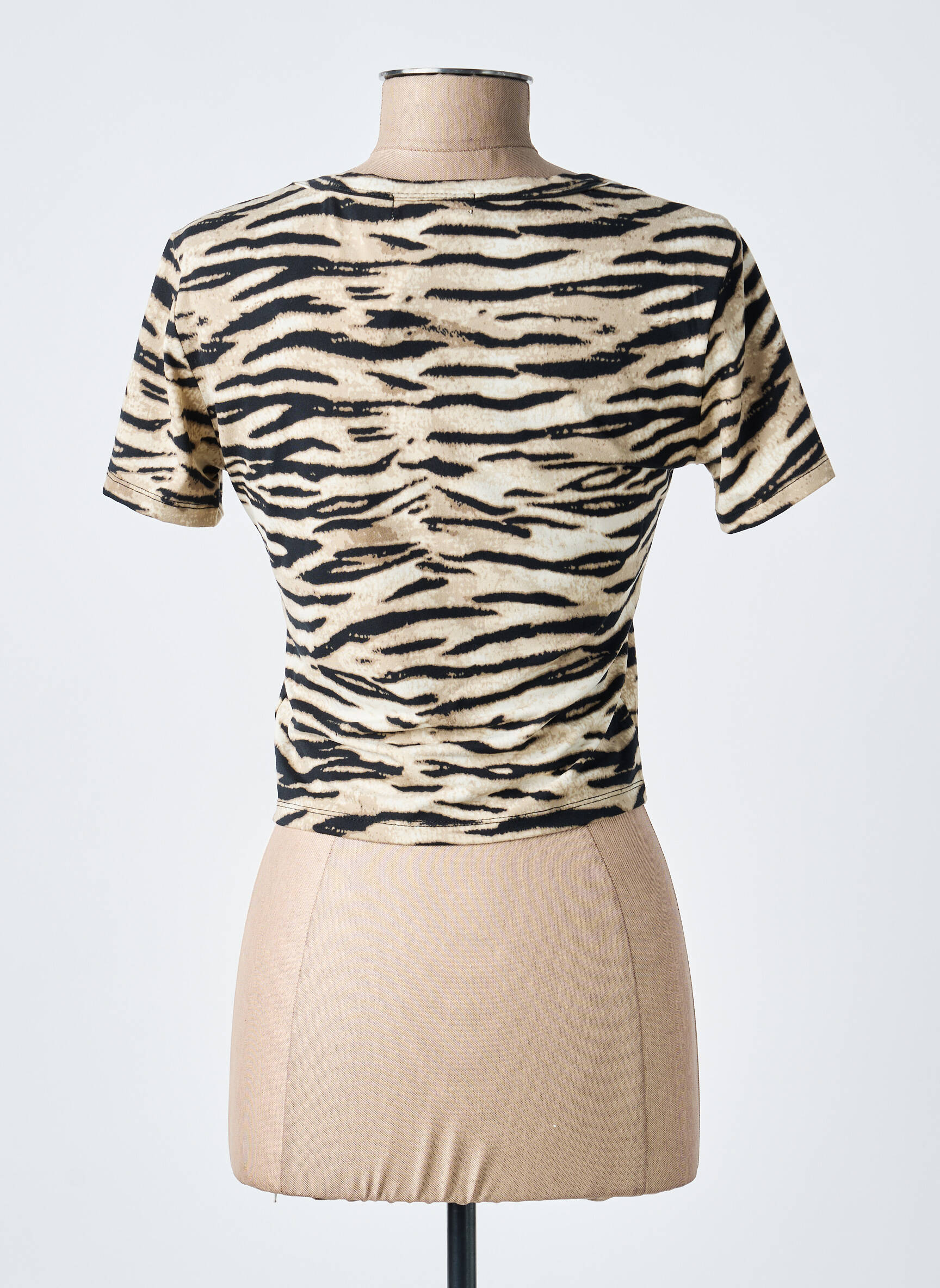 Tricou elasticitate mâneci scurte bej JCL femeie