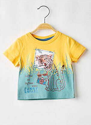 Tricou elasticitate mâneci scurte galben BOBOLI băiat