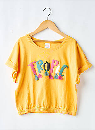 Tricou elasticitate mâneci scurte portocalie BOBOLI fată