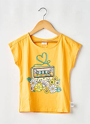 Tricou elasticitate mâneci scurte portocalie BOBOLI fată