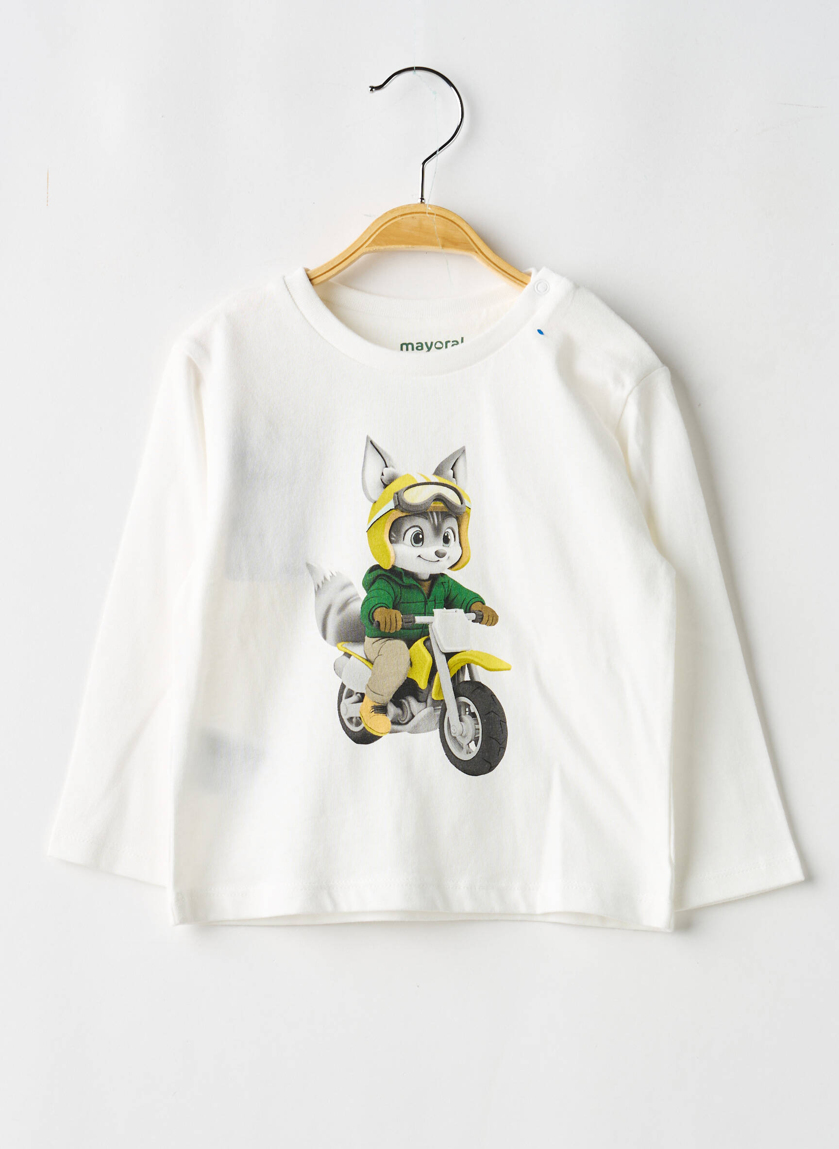 Tricou mâneci lungi mâneci lungi alb MAYORAL băiat