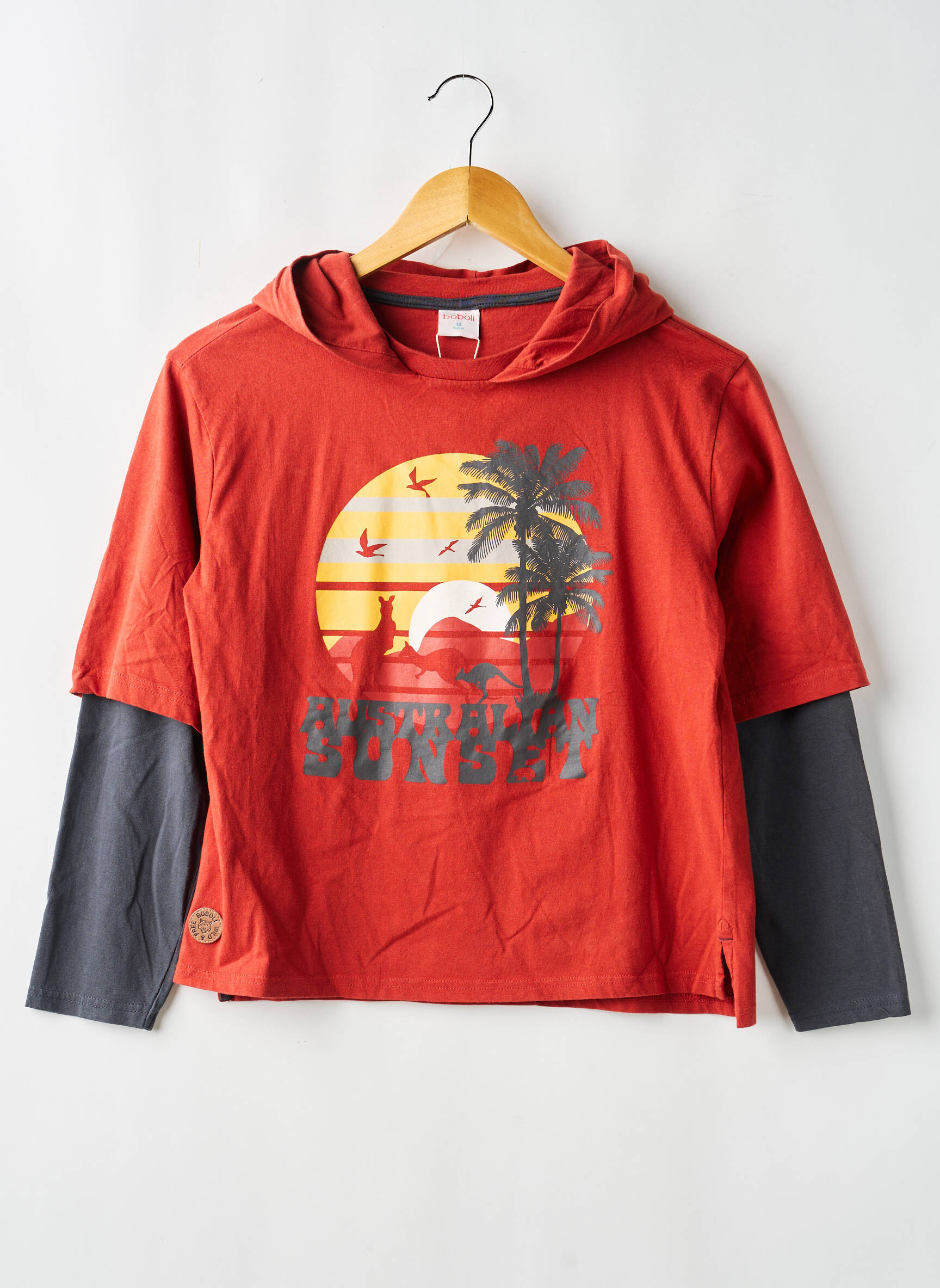 Tricou mâneci lungi mâneci lungi portocalie BOBOLI băiat