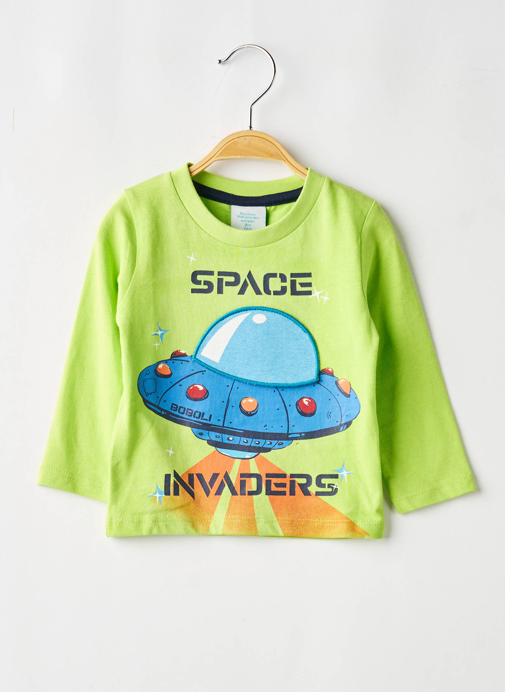Tricou mâneci lungi mâneci lungi verde BOBOLI băiat