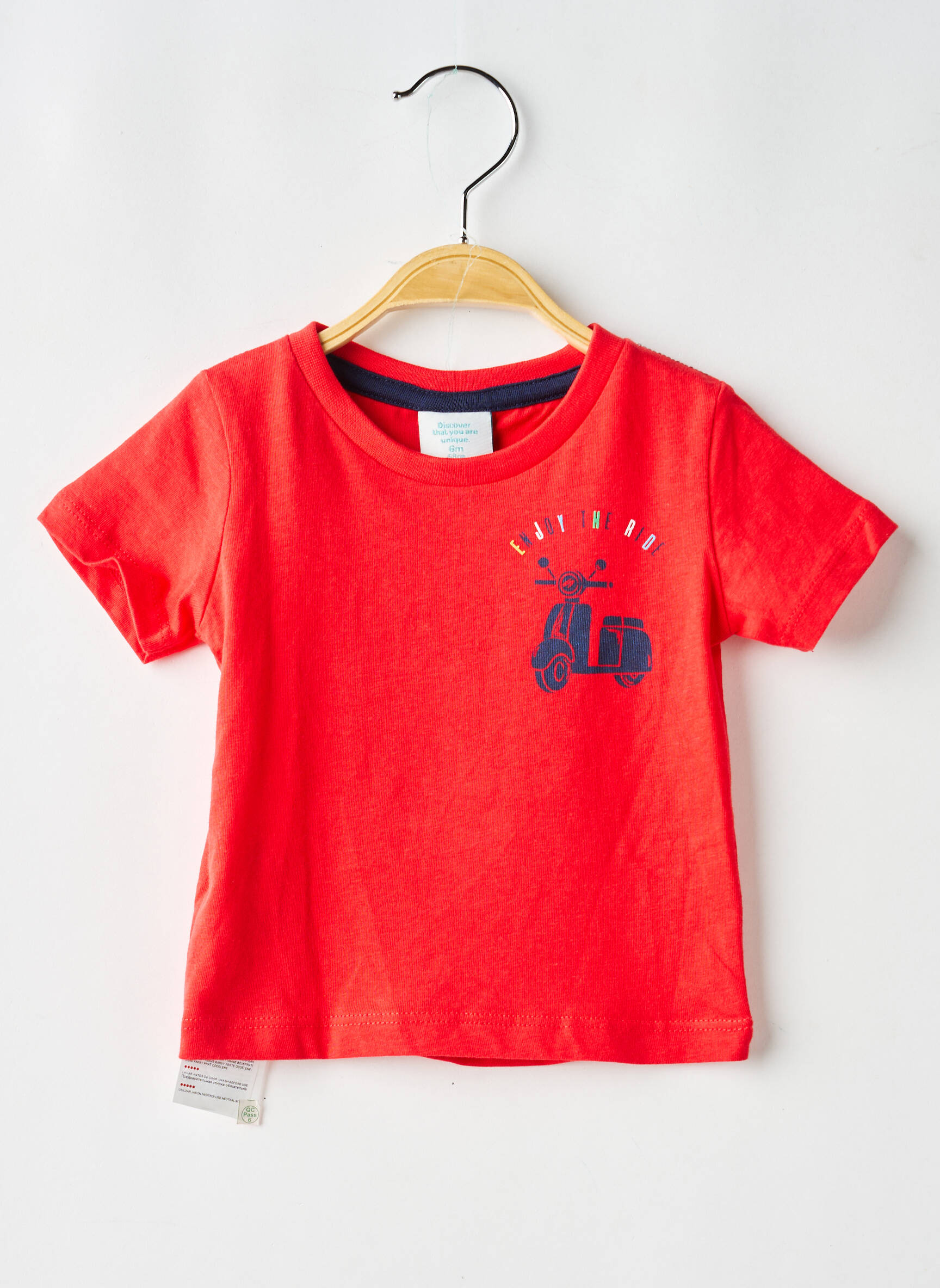 Tricou elasticitate mâneci scurte roșu BOBOLI băiat