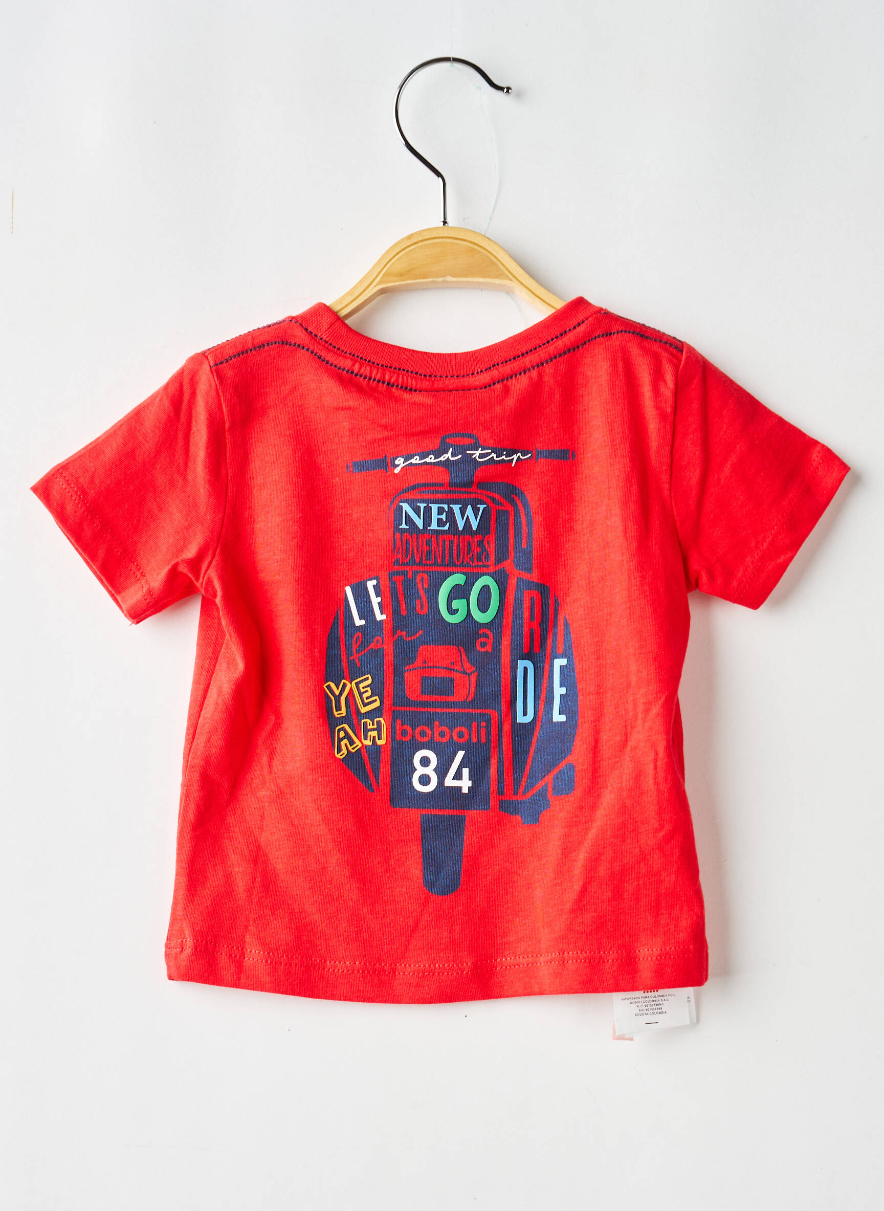 Tricou elasticitate mâneci scurte roșu BOBOLI băiat