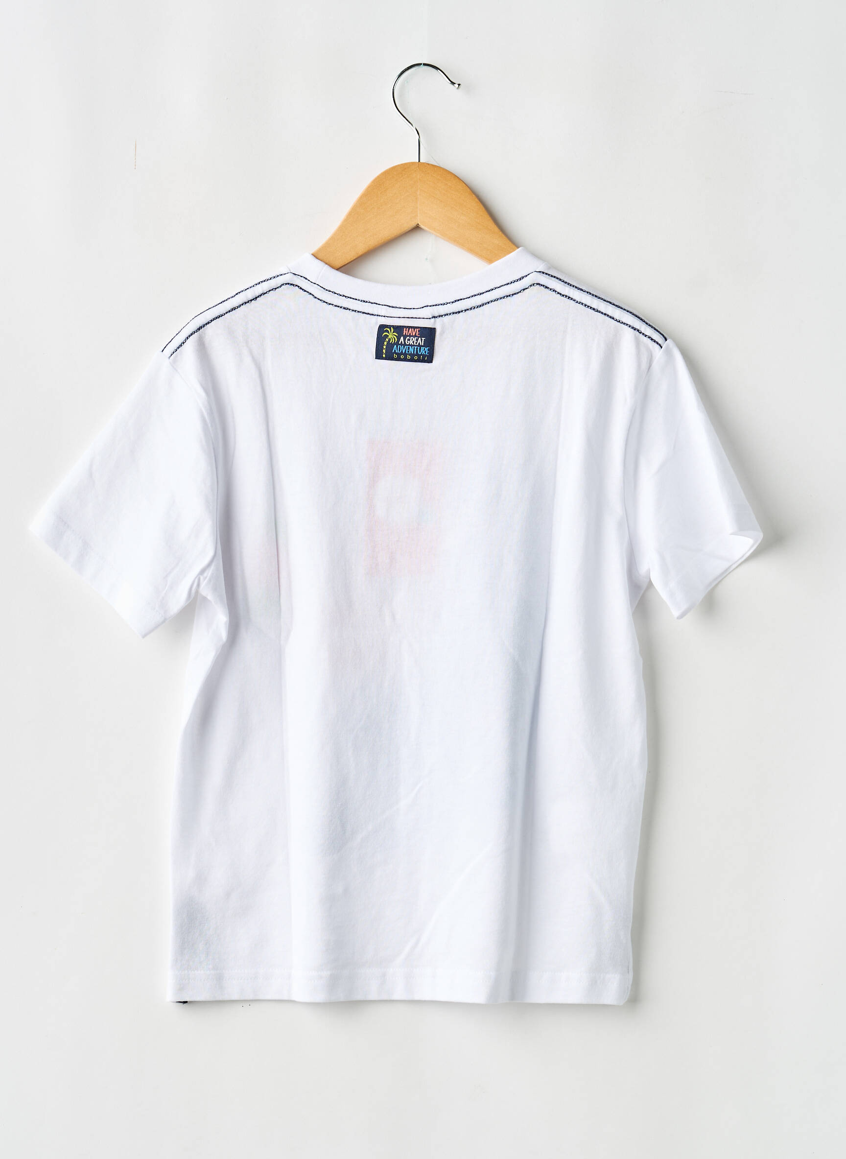 Tricou elasticitate mâneci scurte alb BOBOLI băiat