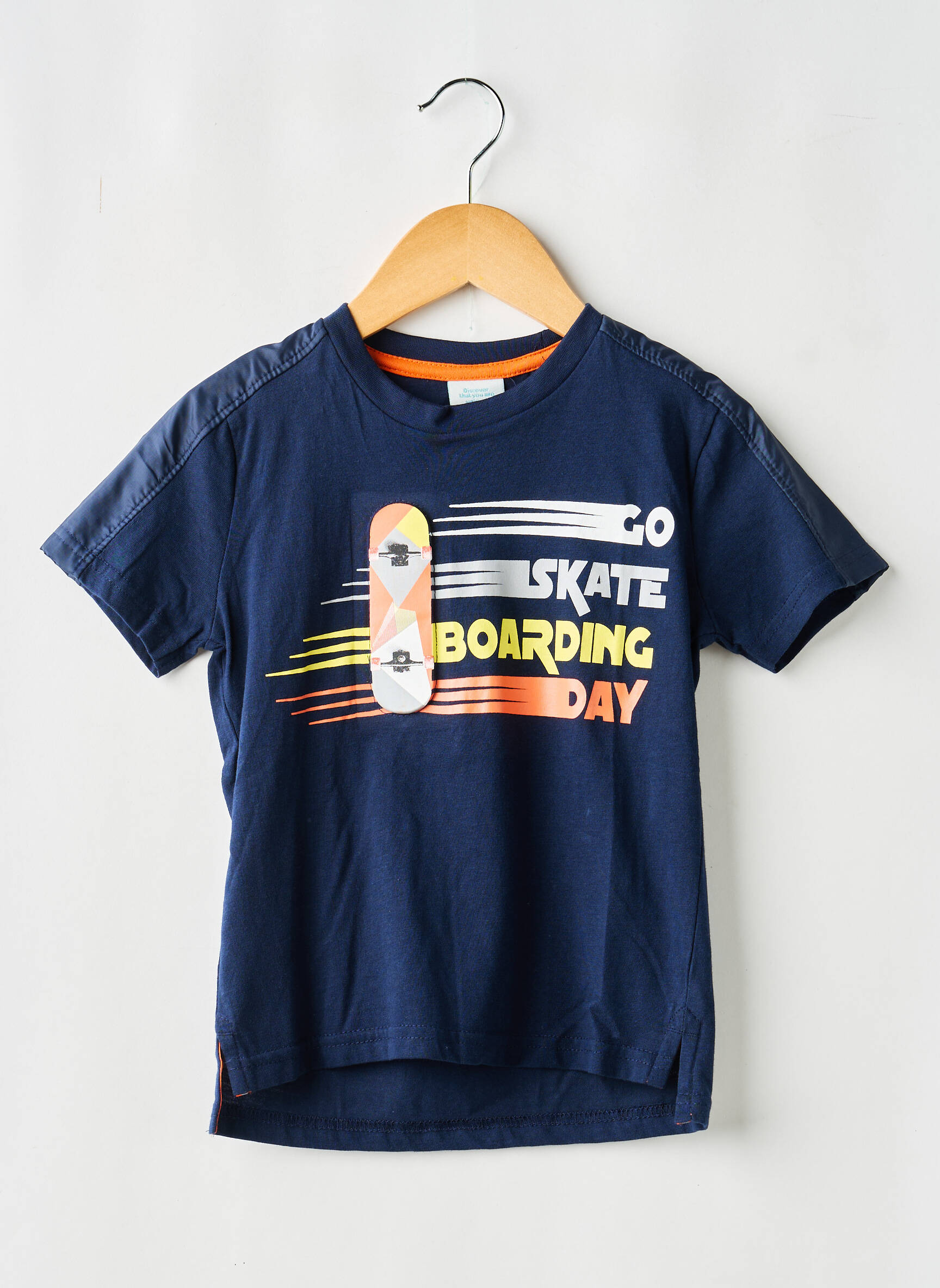Tricou elasticitate mâneci scurte albastru BOBOLI băiat