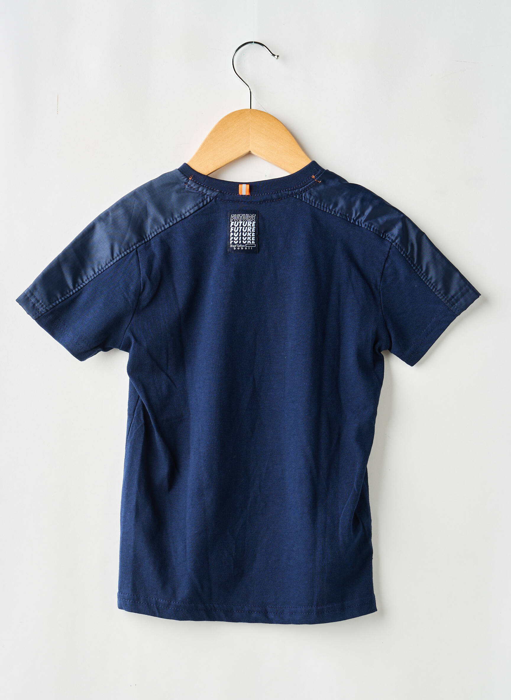 Tricou elasticitate mâneci scurte albastru BOBOLI băiat
