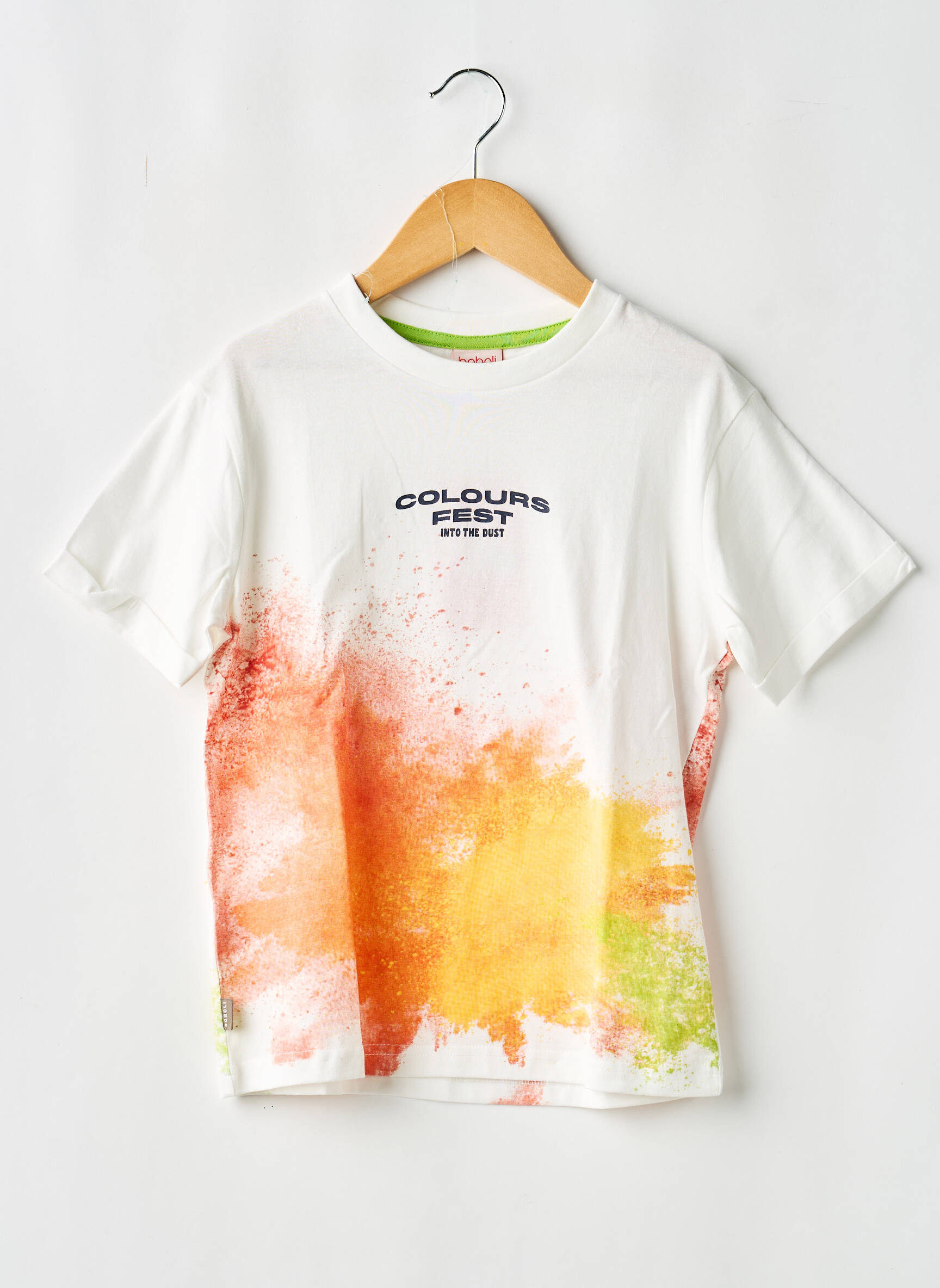 Tricou elasticitate mâneci scurte bej BOBOLI băiat
