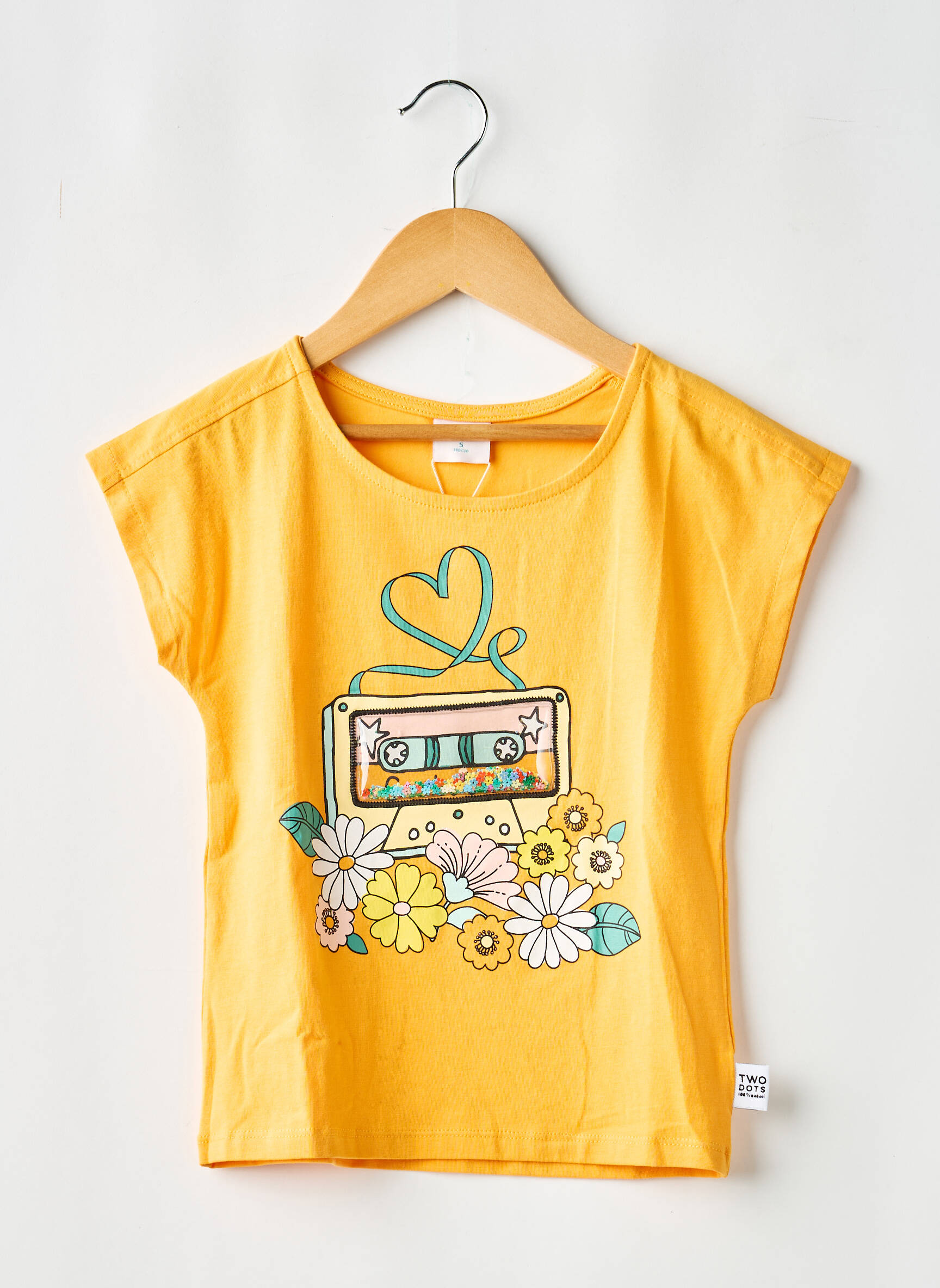Tricou elasticitate mâneci scurte portocalie BOBOLI fată