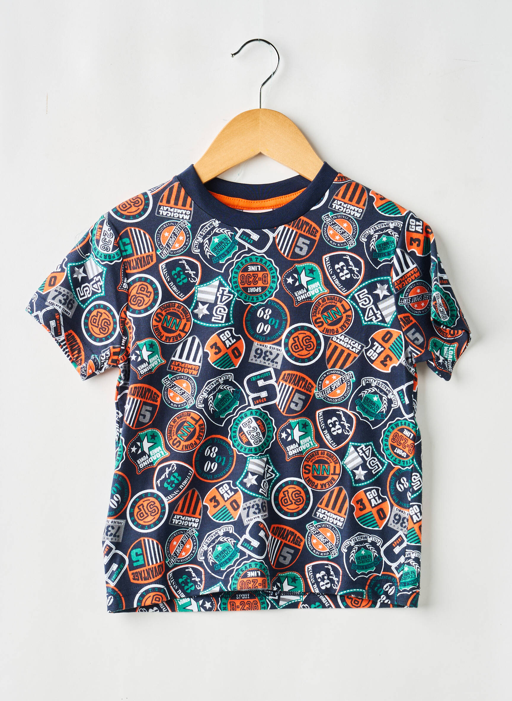 Tricou elasticitate mâneci scurte albastru BOBOLI băiat