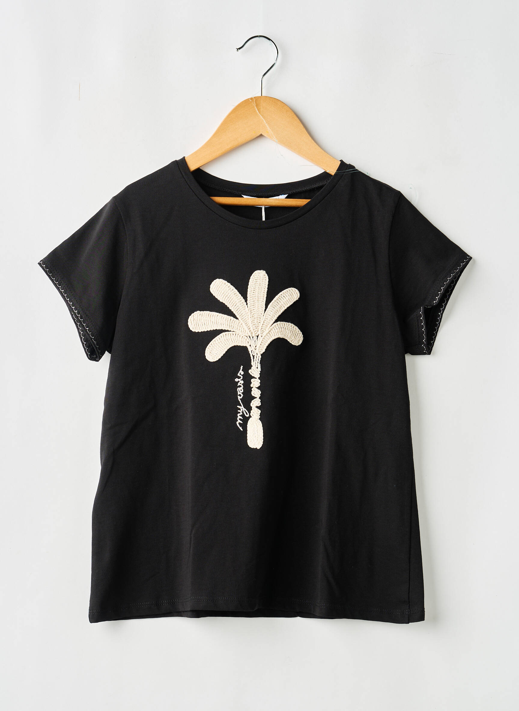 Tricou croială cambrată mâneci scurte negru MAYORAL fată