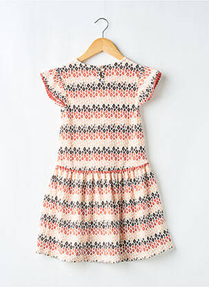Rochie midi mâneci scurte mâneci scurte portocalie BOBOLI fată
