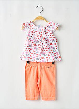 Set pantaloni croială evazată portocalie BABY BOL fată