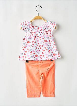 Set pantaloni croială evazată portocalie BABY BOL fată
