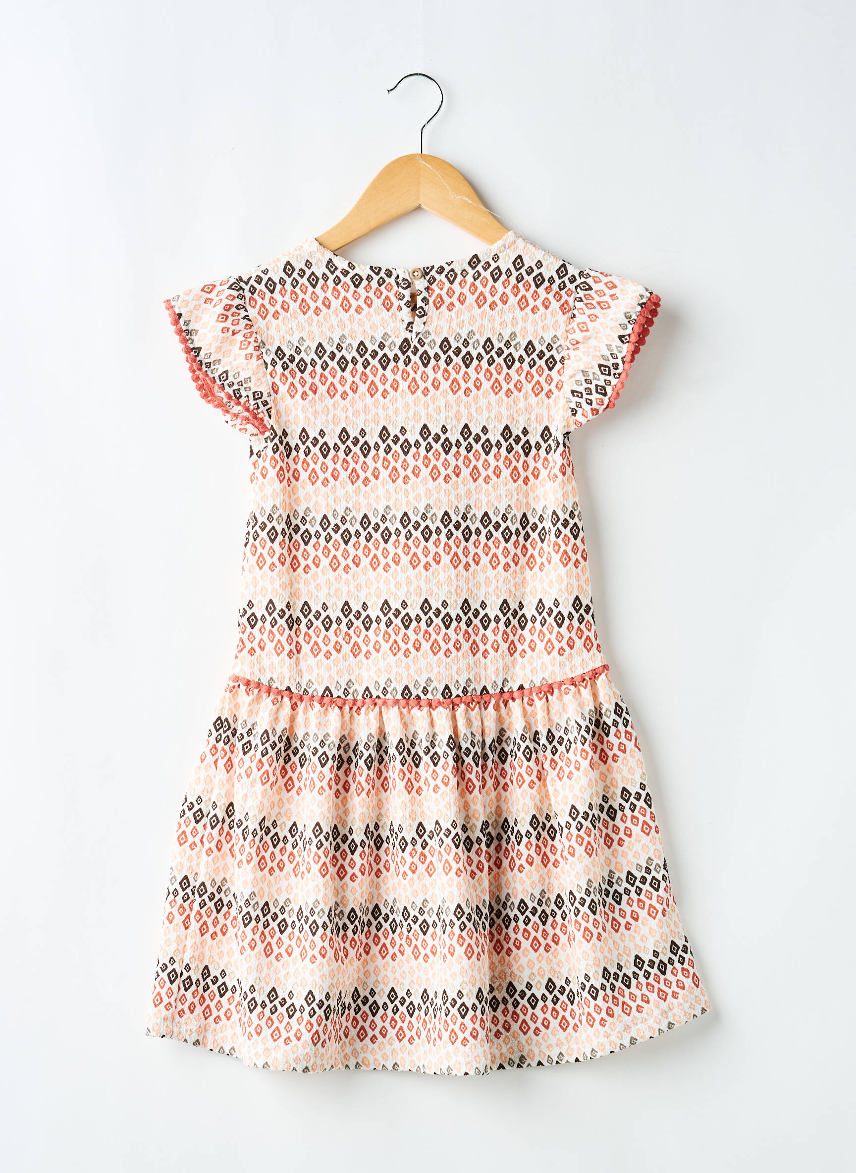 Rochie midi mâneci scurte mâneci scurte portocalie BOBOLI fată