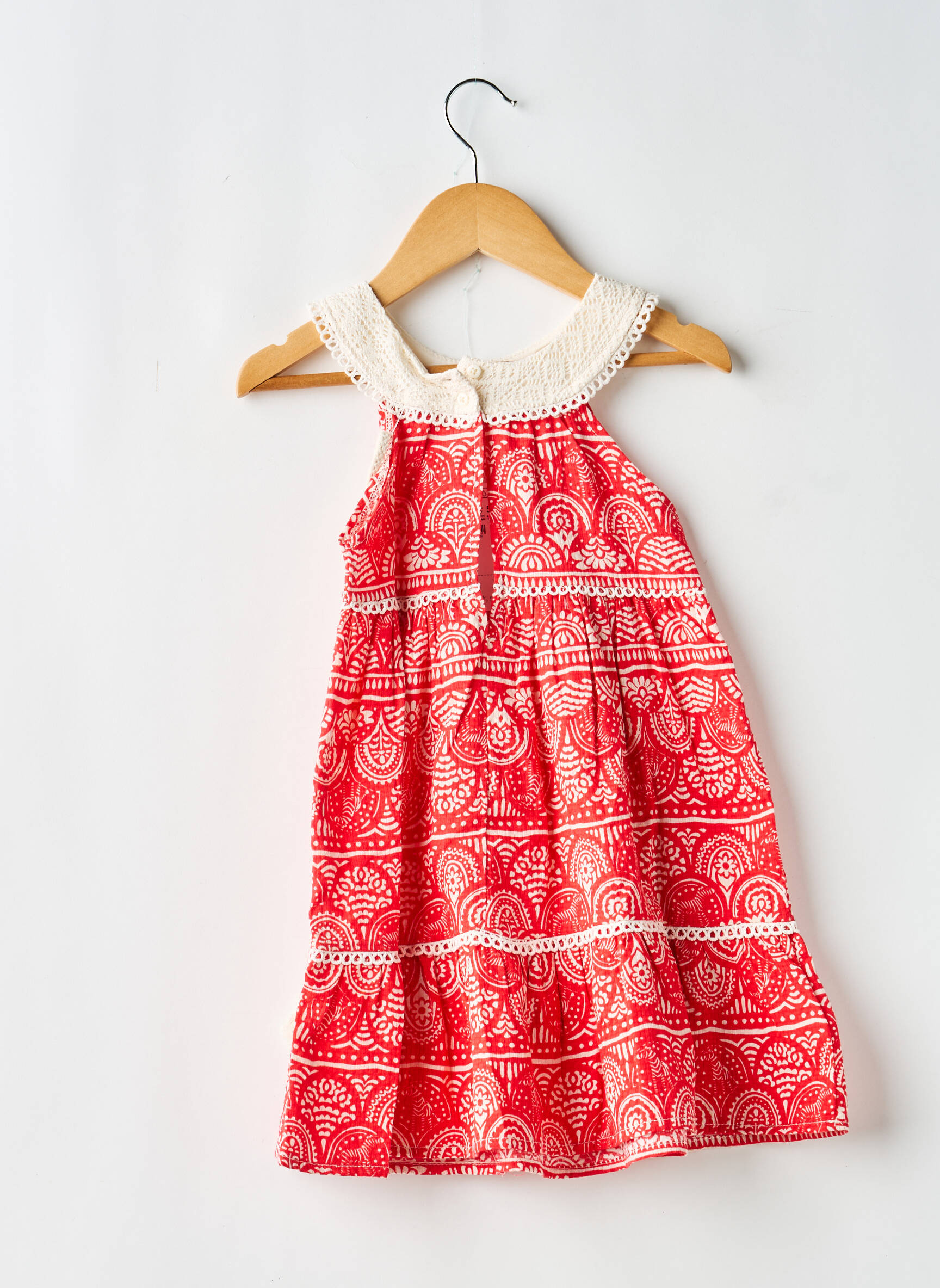 Rochie midi guler rotund fără mâneci roșu MAYORAL fată