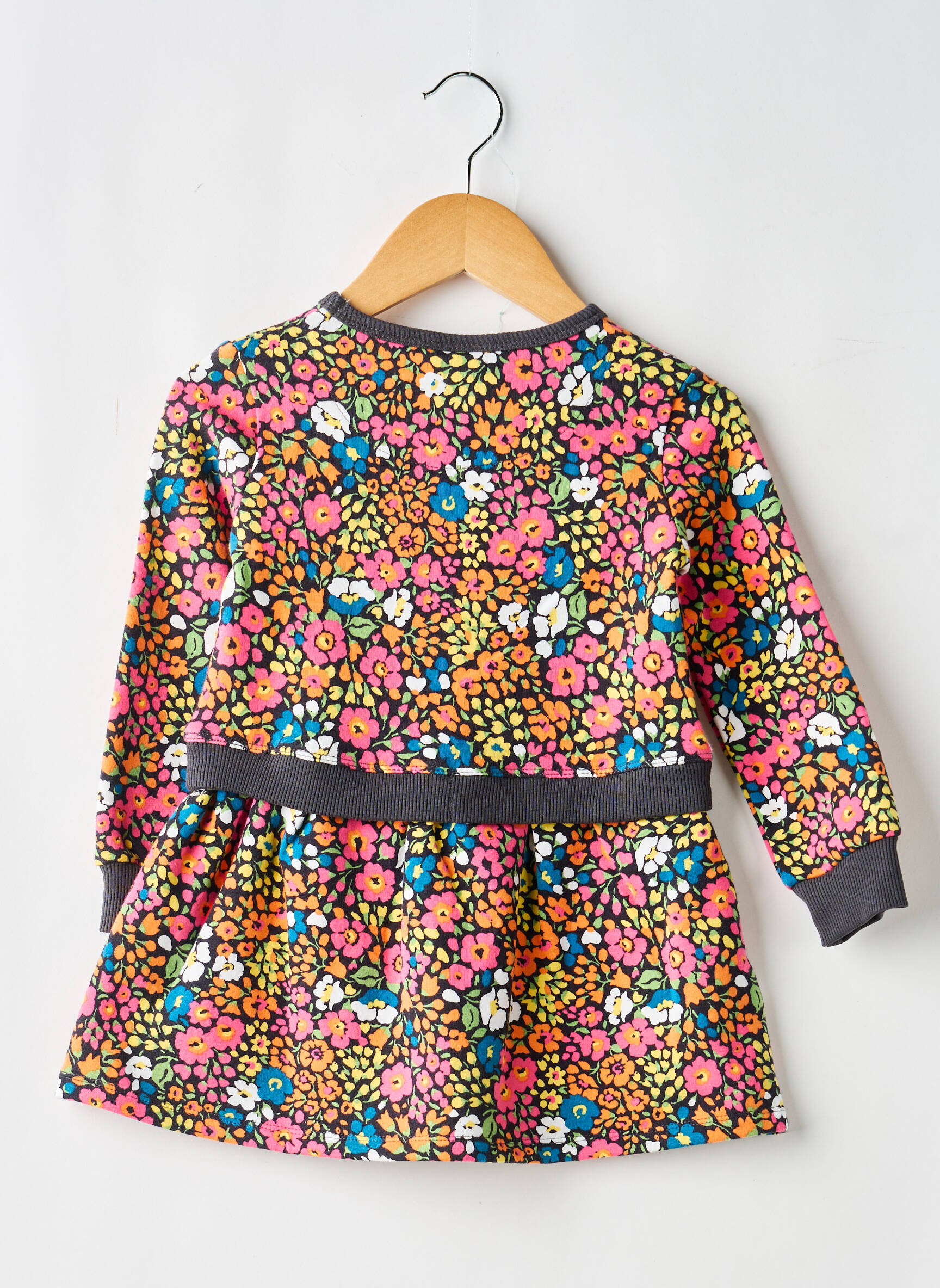 Rochie midi guler rotund mâneci lungi portocalie BOBOLI fată