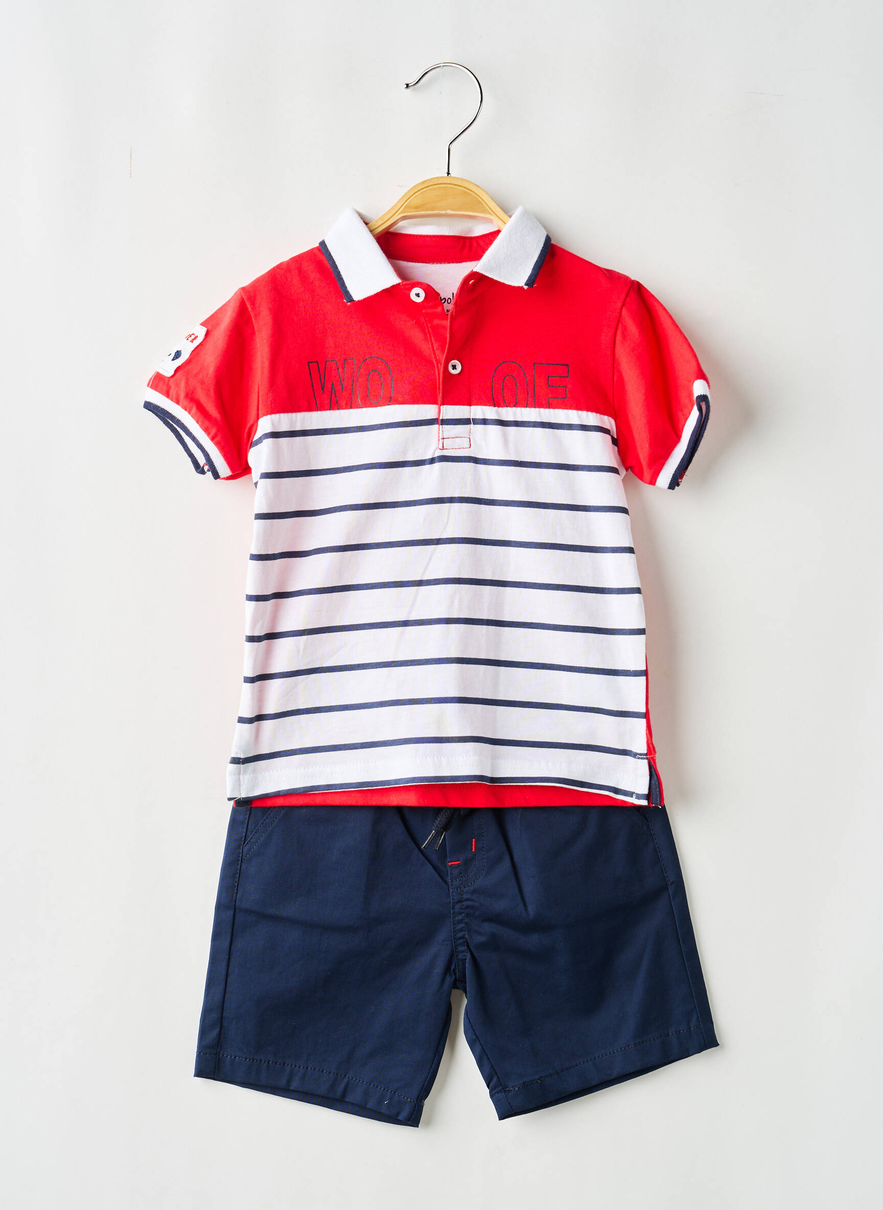 Set șort guler polo roșu BABY BOL băiat