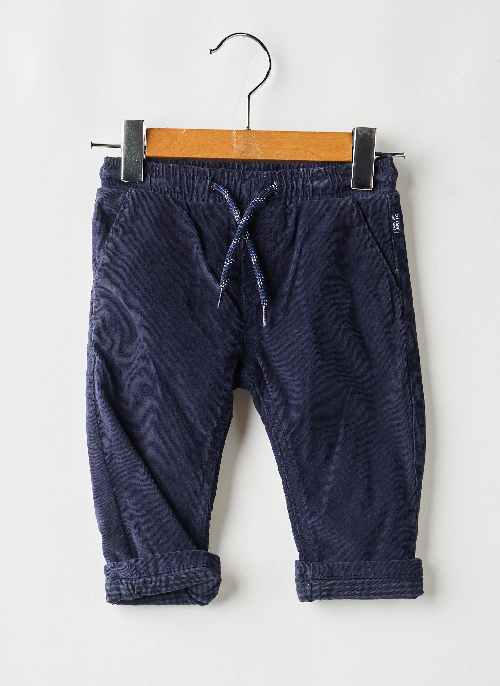 Pantalon drept închidere cu legături de legat talie elastică albastru MAYORAL băiat