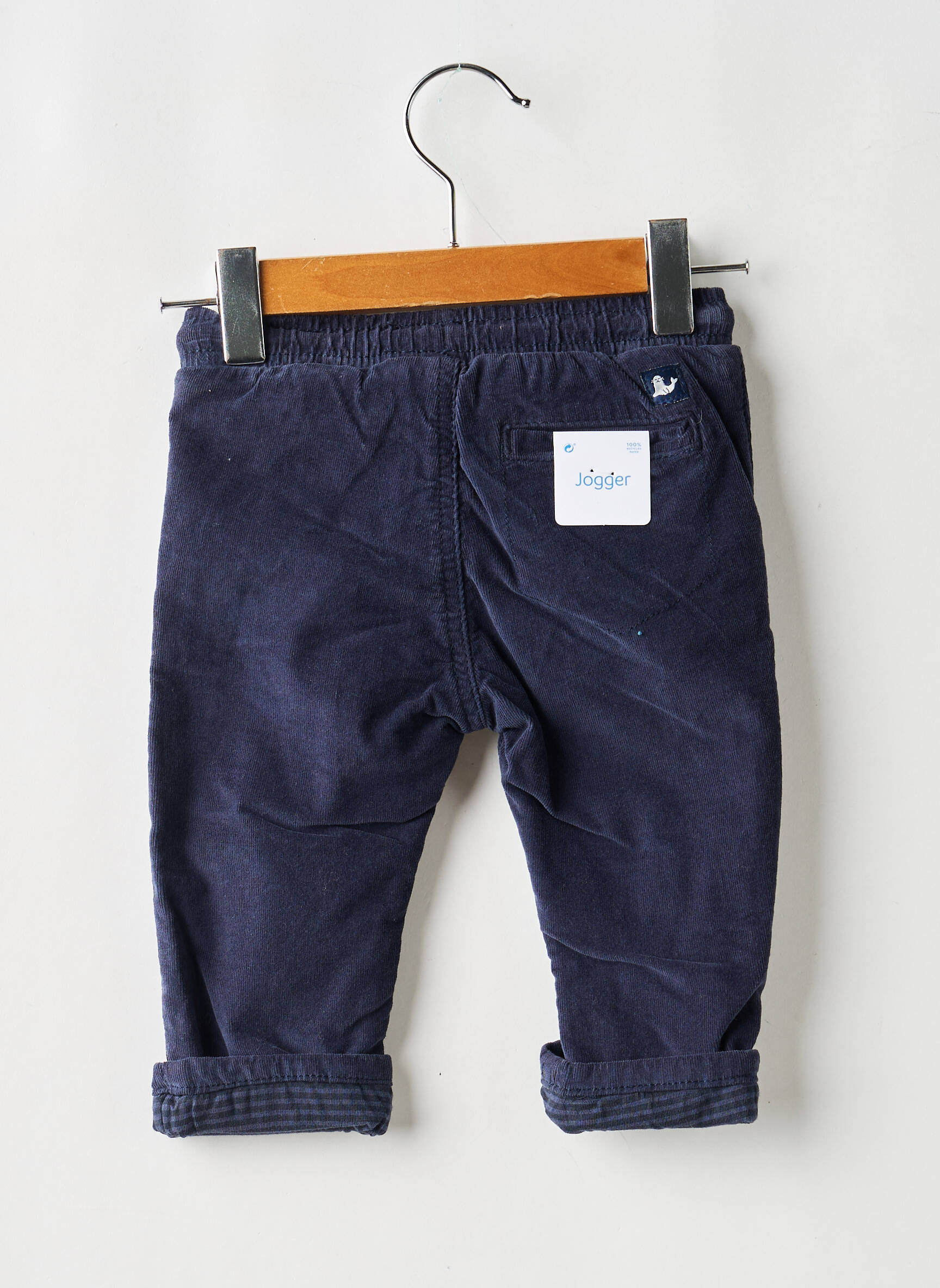 Pantalon drept închidere cu legături de legat talie elastică albastru MAYORAL băiat