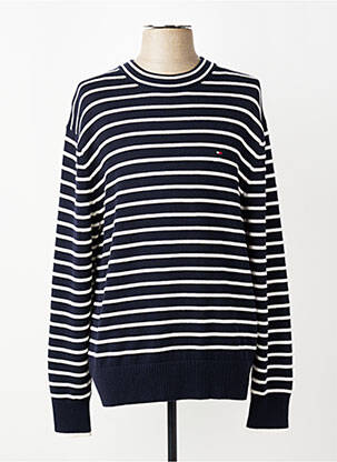 Pulover guler rotund mâneci lungi albastru TOMMY HILFIGER bărbat