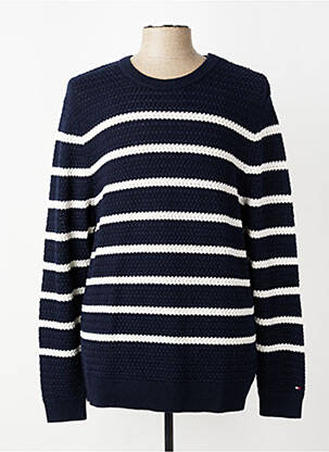 Pulover guler rotund mâneci lungi albastru TOMMY HILFIGER bărbat