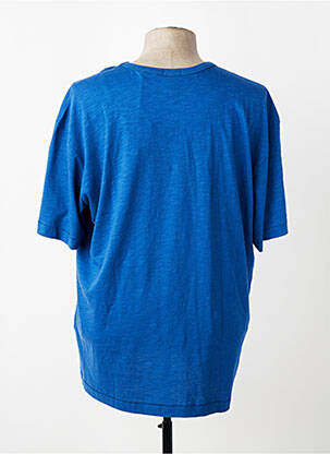 Tricou broderie mâneci scurte albastru SERGE BLANCO bărbat
