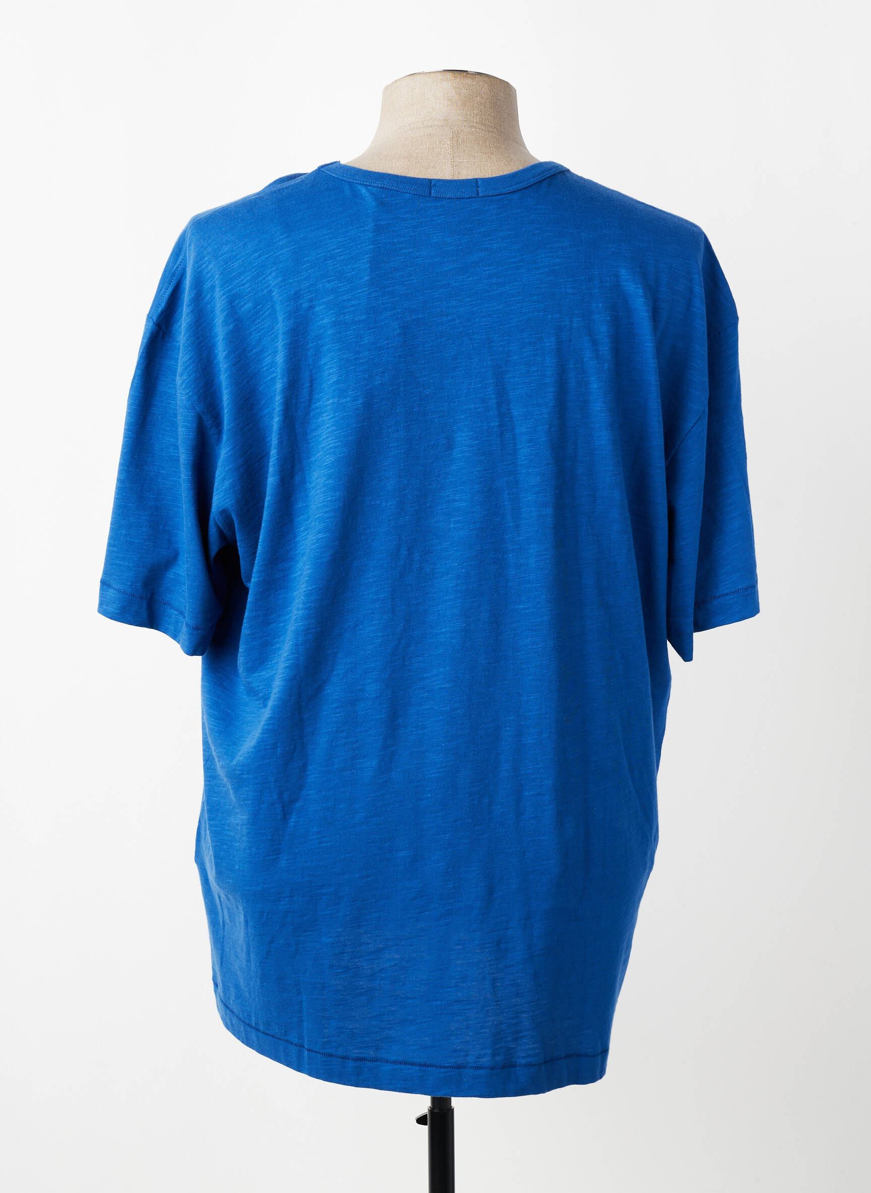 Tricou broderie mâneci scurte albastru SERGE BLANCO bărbat