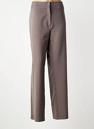 Pantalon drept țesătură crep mărime normală gri QUATTRO femeie