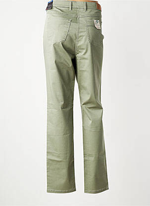 Pantalon slim țesătură poplin mărime normală verde TONI femeie