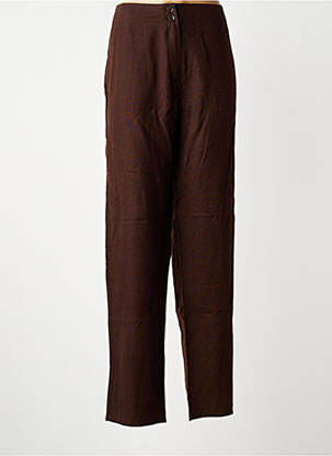 Pantalon drept țesătură crep mărime normală maro QUATTRO femeie