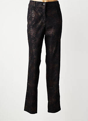 Pantalon slim țesătură poplin mărime normală negru TONI femeie