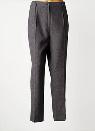 Pantalon drept talie cu cleme talie înaltă gri ELSSA femeie